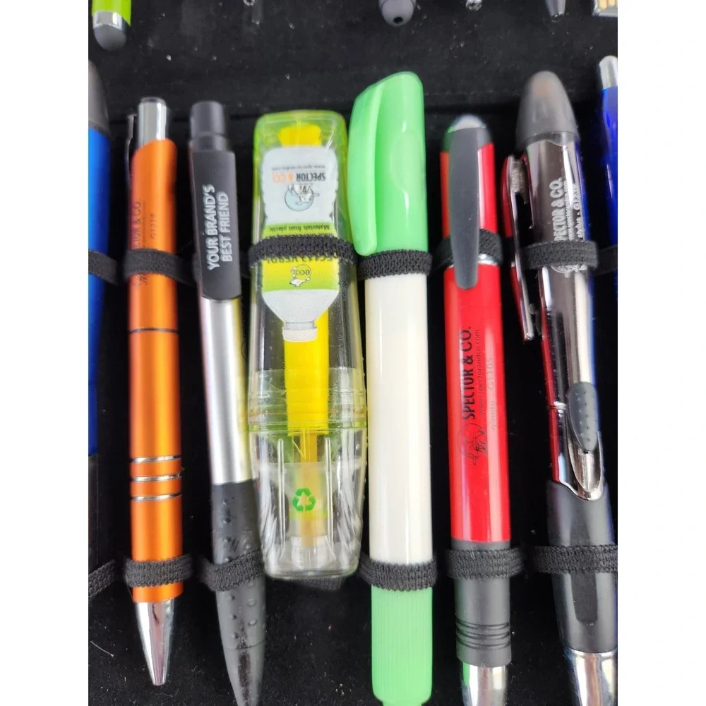 Salesmen sample zipper case Pens Spector & Co. Collection Marker USB Keychains‎